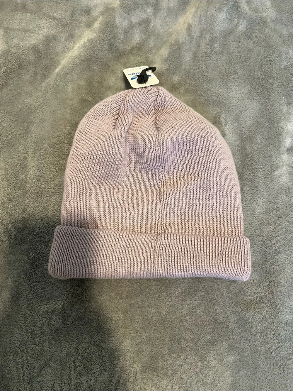 Adidas purple beanie with white logo